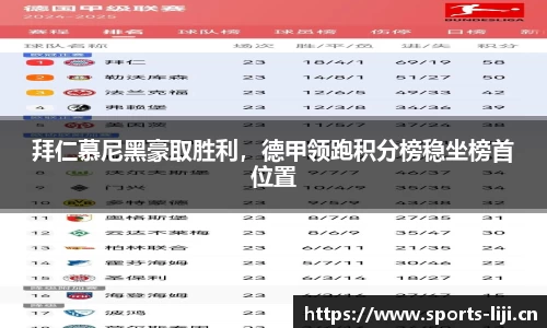拜仁慕尼黑豪取胜利，德甲领跑积分榜稳坐榜首位置