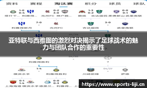 亚特联与西雅图的激烈对决揭示了足球战术的魅力与团队合作的重要性
